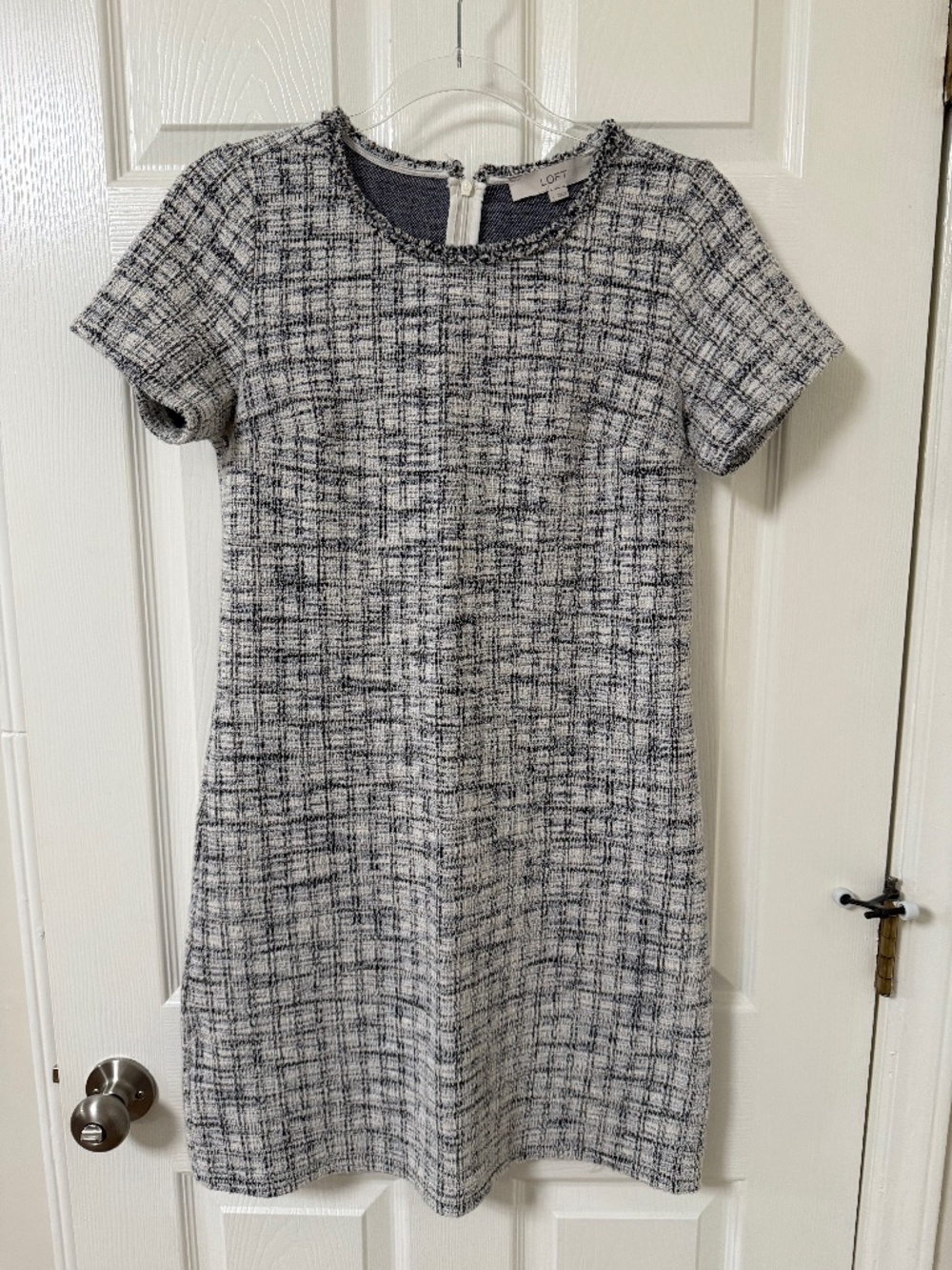 LOFT T-shirt Dress in Tweed-like Pattern Size 2